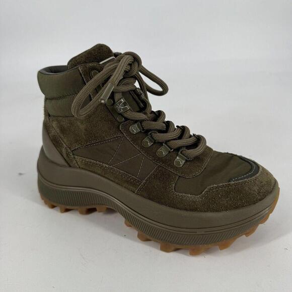 Tory Burch boots womens 6 green adventure lace up outdoor hiking designer luxury - Picture 1 of 10